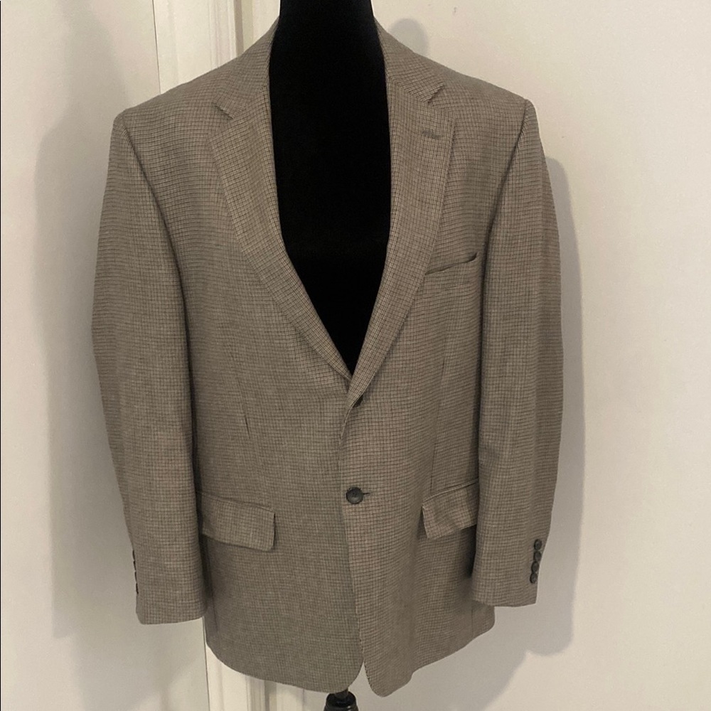 PRONTO UOMO Couture Classic Men's/Unisex Grey mix Houndstooth Blazer Size 44R